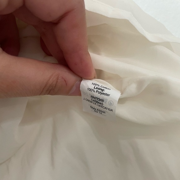 J. Crew white, brocade mini skirt, size 6 - Picture 7 of 8